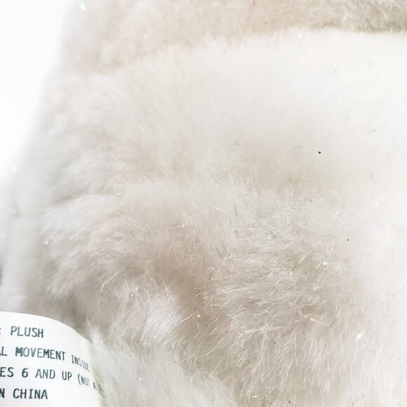 Porcelain Doll Bunny Rabbit Plush Music Box 10" Cape Craftsmen Plays Lullaby - Picture 6 of 8